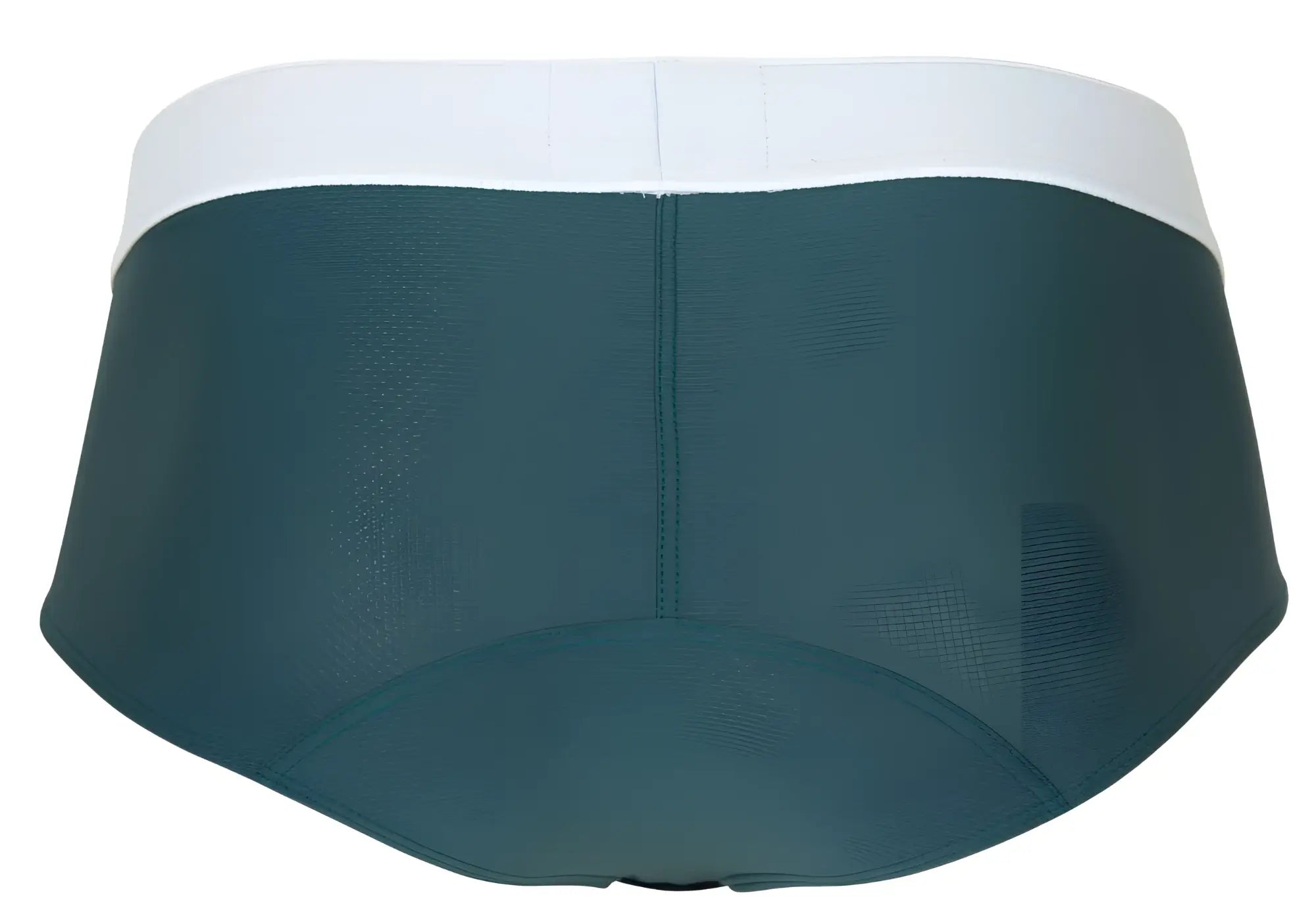 Dark green clever 1863 lecler briefs with contrasting white waistband made from comfortable fabric