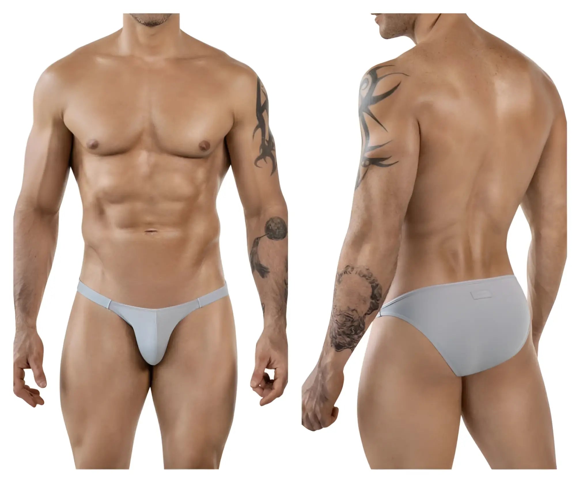 Light gray Clever 1865 Oomph Bikini seamless form-fitting men’s briefs with smooth fabric and minimalistic design