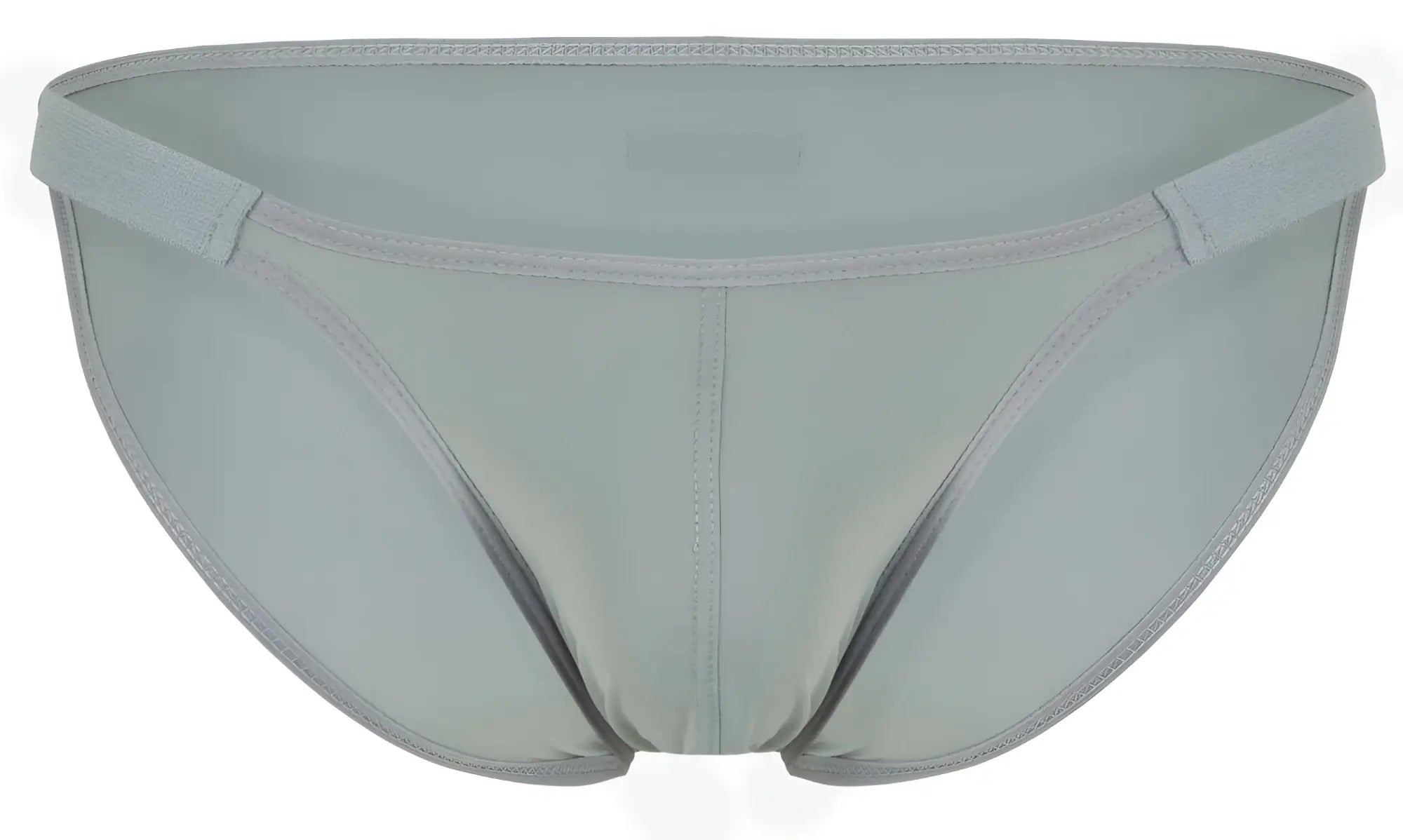 Light gray clever 1865 oomph bikini briefs with smooth stretchy fabric and subtle edge stitching