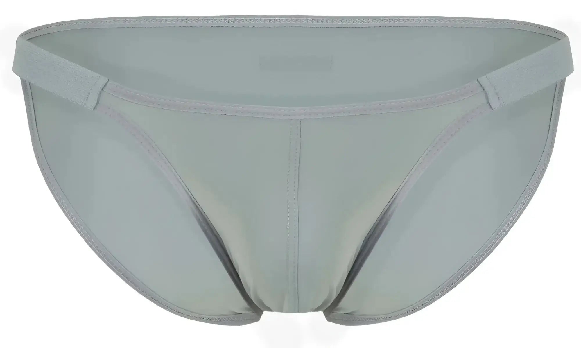 Light gray clever 1865 oomph bikini briefs with smooth stretchy fabric and subtle edge stitching