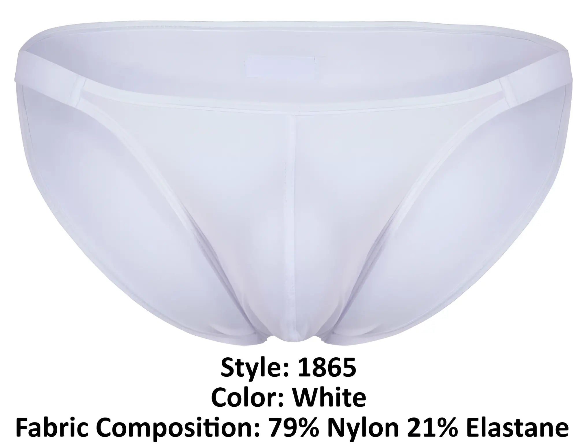 White men’s briefs clever 1865 oomph bikini color white made of 79 nylon 21 elastane with smooth form-fitting design and supportive waistband