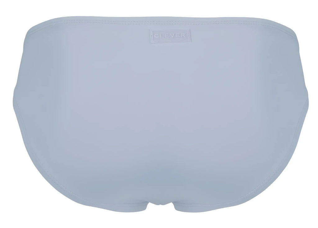Light blue seamless briefs with subtle clever brand label at the waistband from clever 2005 raices briefs gray collection