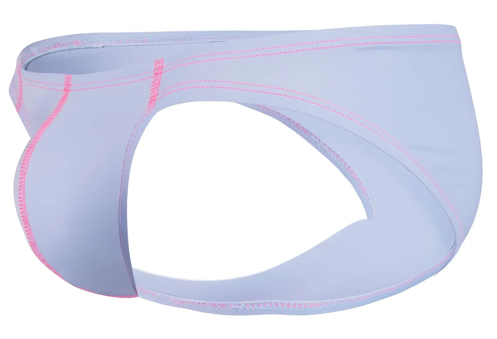 Clever 2005 raices briefs light blue athletic briefs with pink stitching along seams for comfortable support