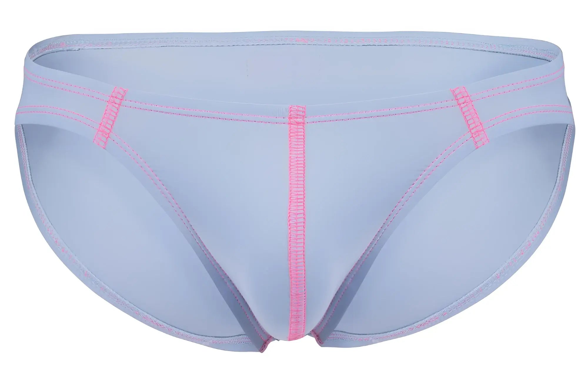Light blue clever 2005 raices briefs with pink stitching and trim designed for athletic wear