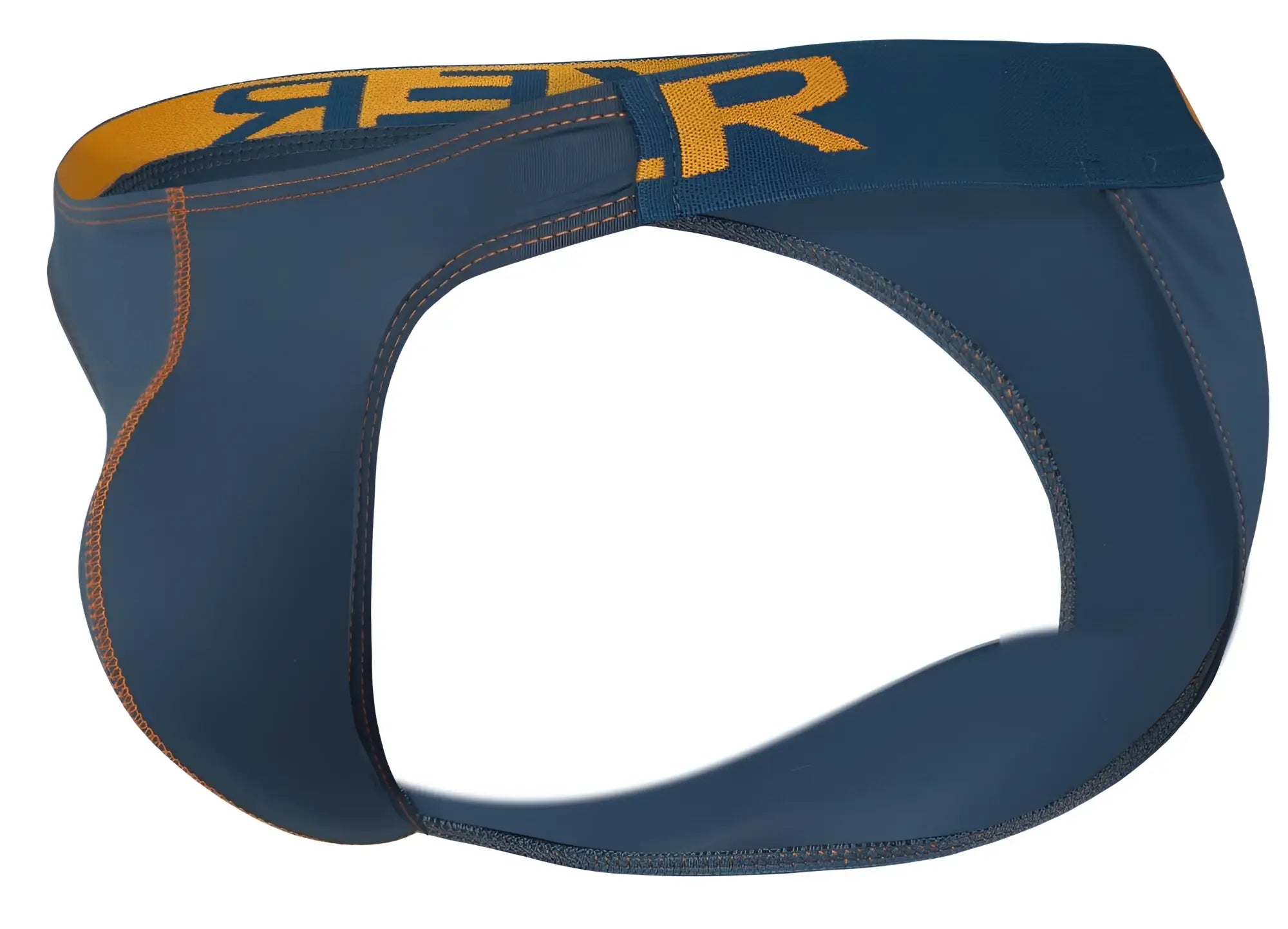 Navy blue and gold clever 2009 earthskin bikini briefs with snug fit design in petrol green color
