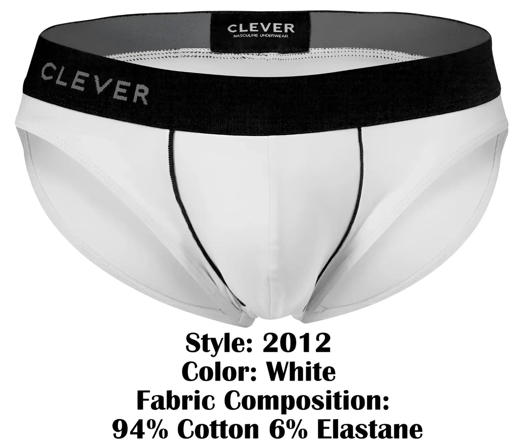 White clever 2012 origen briefs with black waistband made of 94 percent cotton and 6 percent elastane