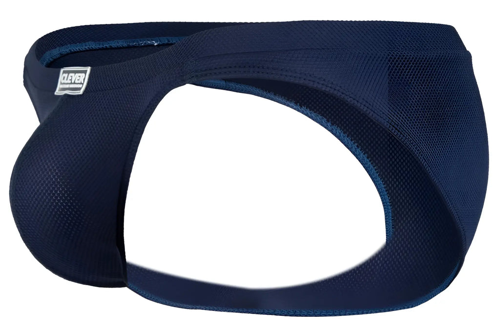 Clever 2014 reto briefs in navy blue textured fabric with subtle darker trim and clever logo on the waistband