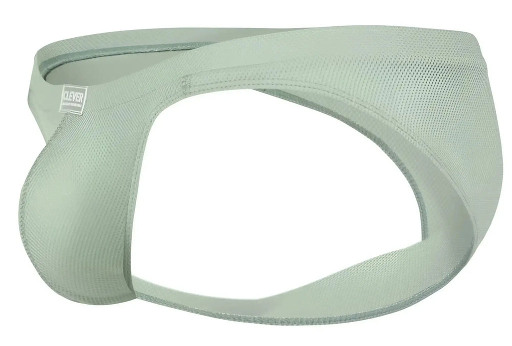 Light green textured fabric briefs with sleek modern design and clever brand label on waistband by clever 2014 reto briefs