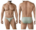 Light green clever 2014 reto briefs men’s form-fitting briefs with subtle textured pattern and brand tag on waistband