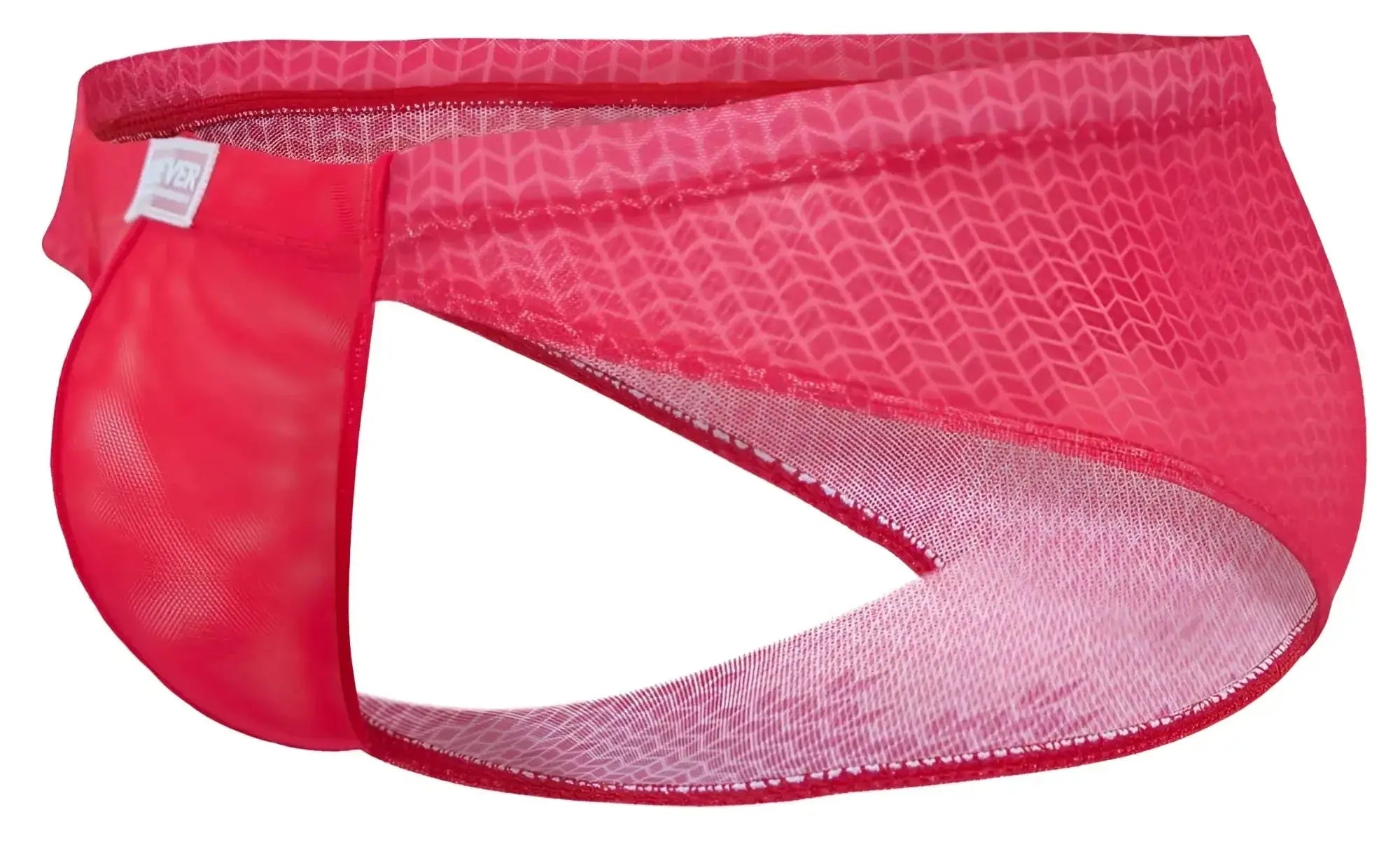 Clever 2016 mosaico briefs in red bright pink mesh with subtle geometric pattern and reinforced elastic waistband