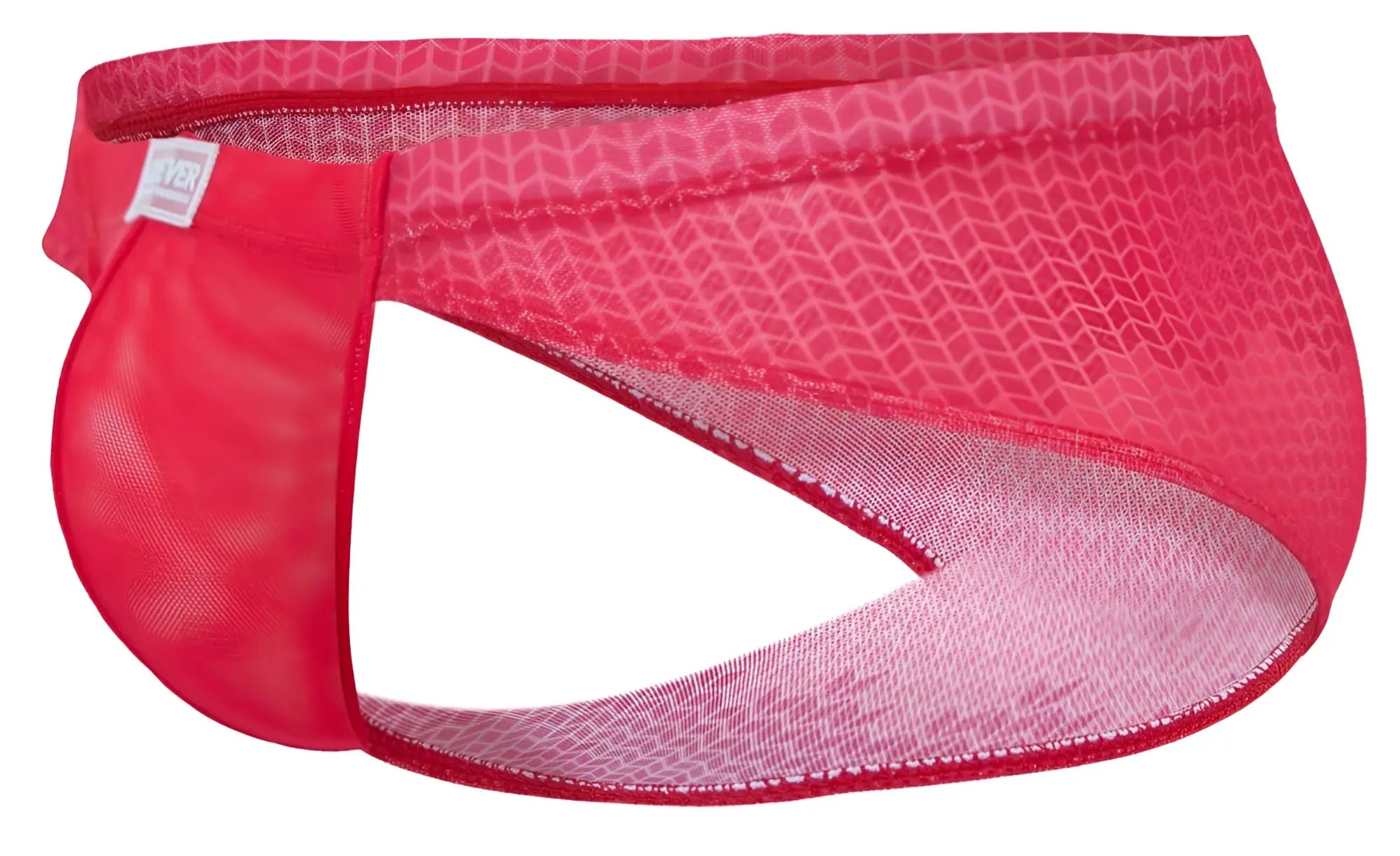 Clever 2016 mosaico briefs in red bright pink mesh with subtle geometric pattern and reinforced elastic waistband