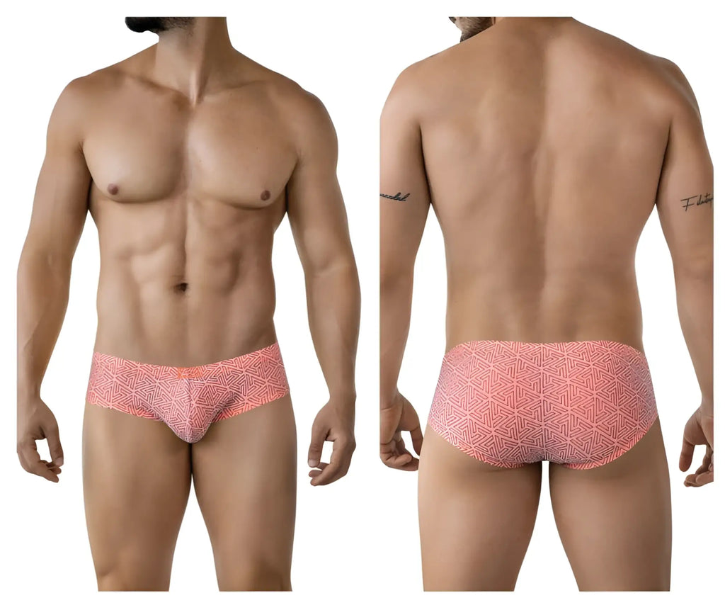Coral-colored clever 2017 neon briefs with a geometric pattern made of soft breathable fabric for daily wear
