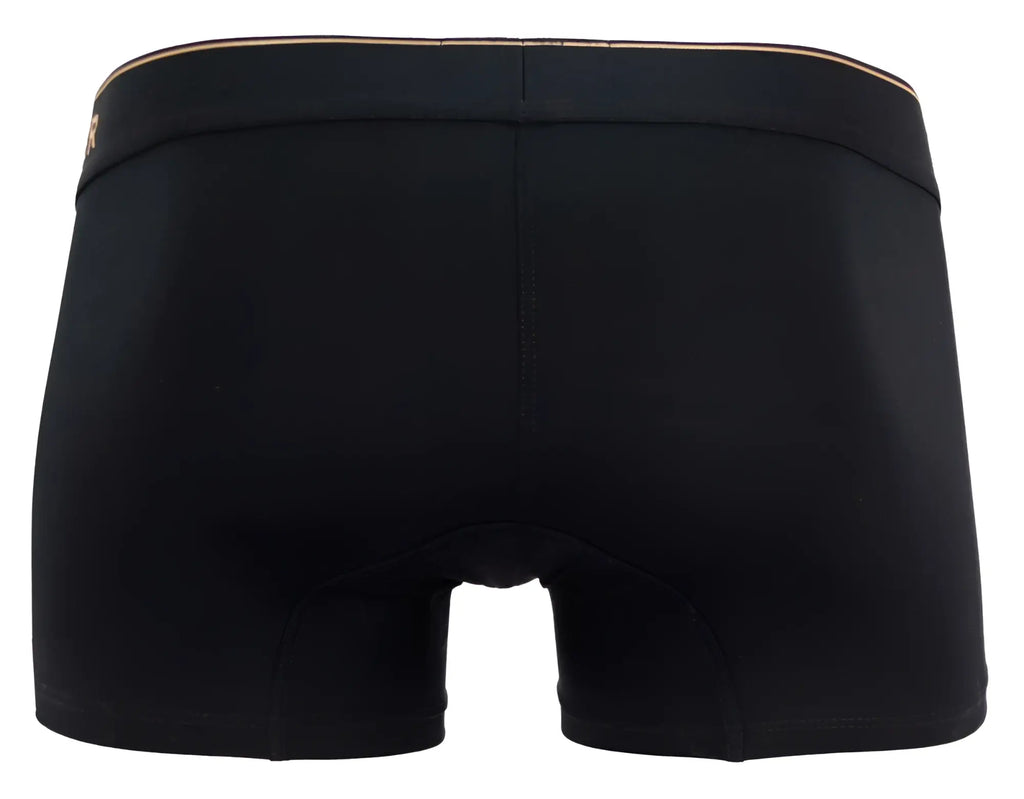 Black clever 2026 valladolid trunks boxer briefs with gold-trimmed waistband offering comfort and support