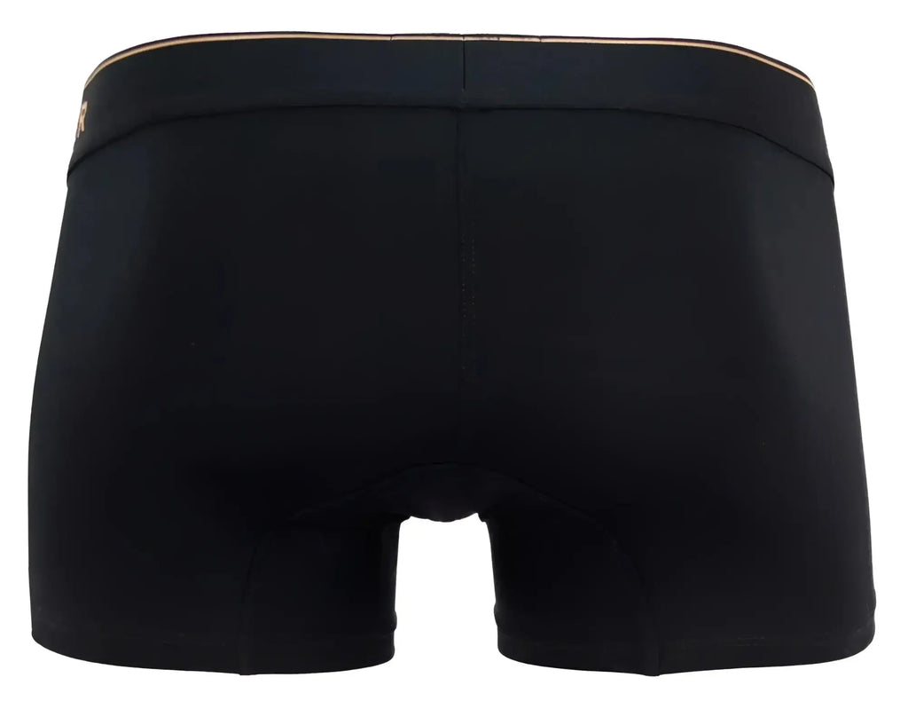 Black clever 2026 valladolid trunks boxer briefs with gold-trimmed waistband offering comfort and support
