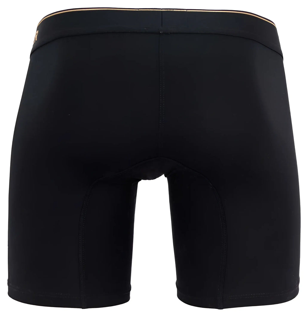 Black clever 2027 valladolid boxer briefs with gold-trimmed waistband designed for comfortable everyday wear