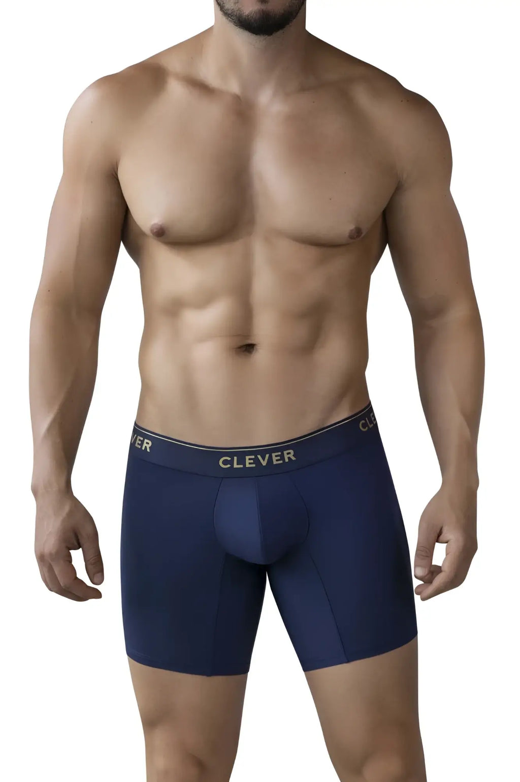 Navy blue clever 2027 Valladolid boxer briefs with white logo waistband made of soft breathable fabric for everyday wear