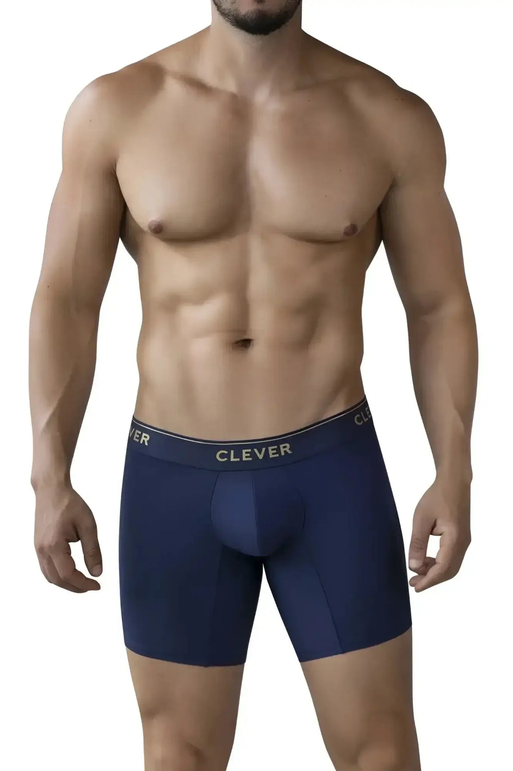 Navy blue clever 2027 Valladolid boxer briefs with white logo waistband made of soft breathable fabric for everyday wear