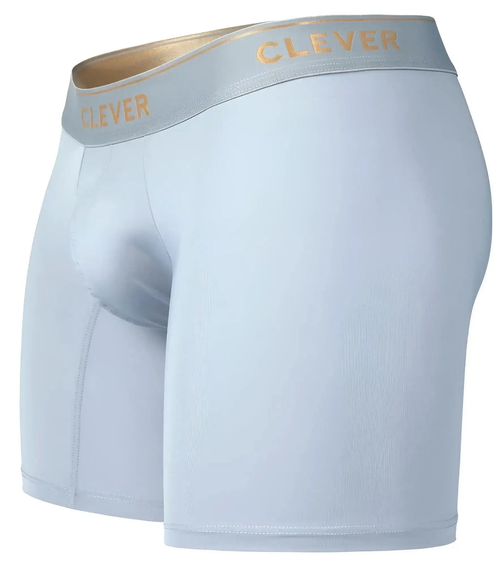 Light blue clever 2027 valladolid boxer briefs with gold-trimmed waistband made from soft breathable fabric