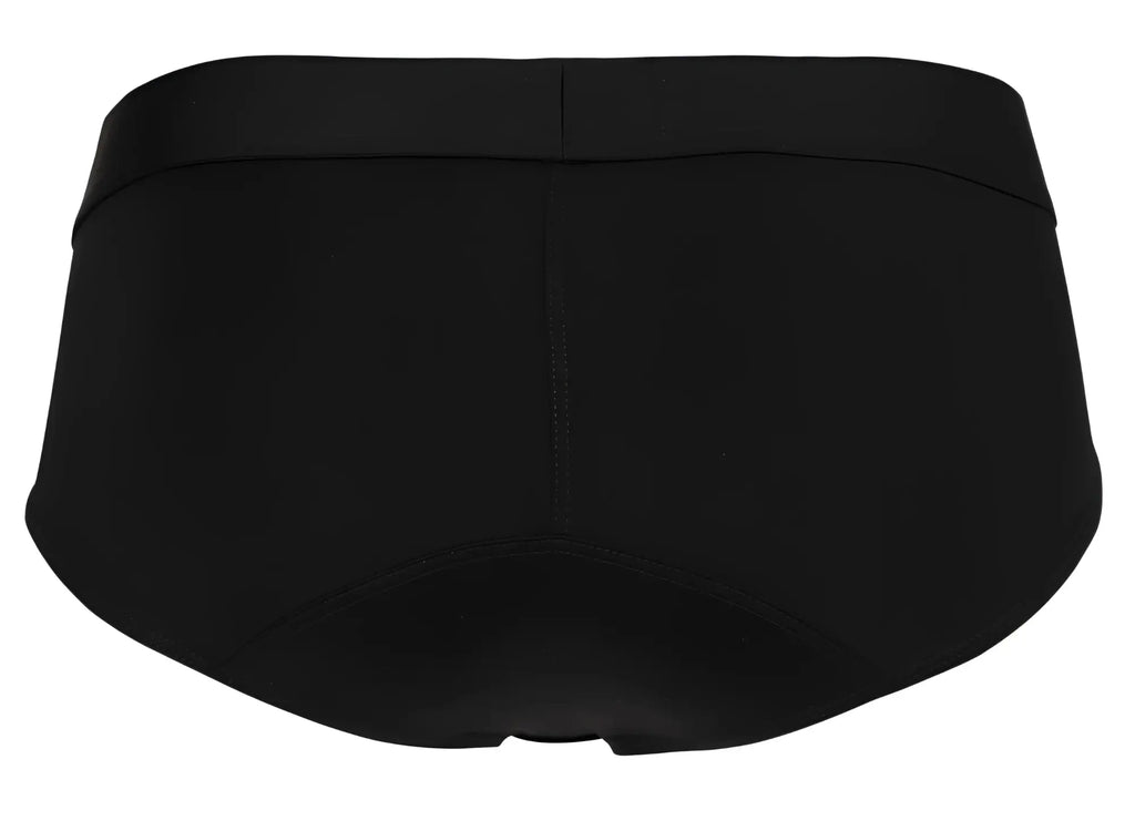 Black clever 2028 valladolid briefs with seamless design and elastic waistband shown from the back side