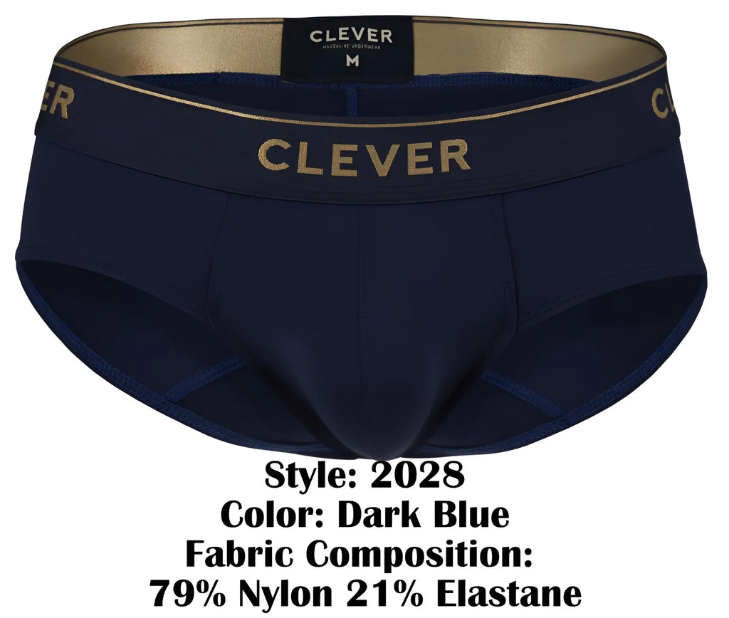 Dark blue clever 2028 valladolid briefs with gold trim and branding designed for comfort and style