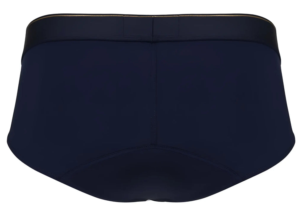 Navy blue Clever 2028 Valladolid briefs with black waistband and subtle gold trim along the top edge