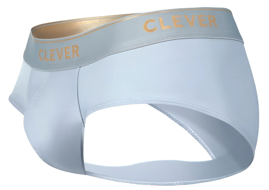 Light blue clever 2028 valladolid briefs with gold-trimmed waistband in soft breathable fabric for everyday comfort