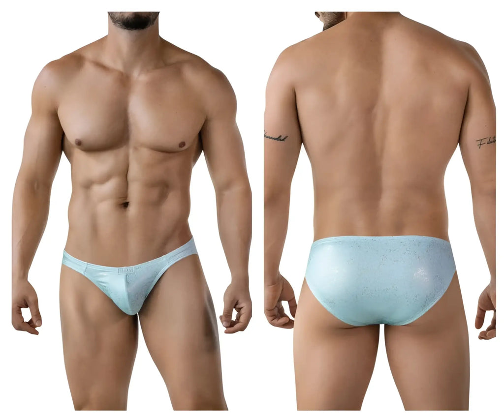 Clever 2039 galaxy briefs in light blue with lace trim and subtle textured pattern for comfortable everyday wear