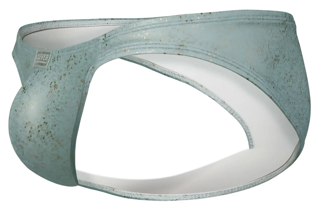 Light blue speckled fabric Clever 2039 Galaxy briefs with white interior lining for comfortable everyday wear