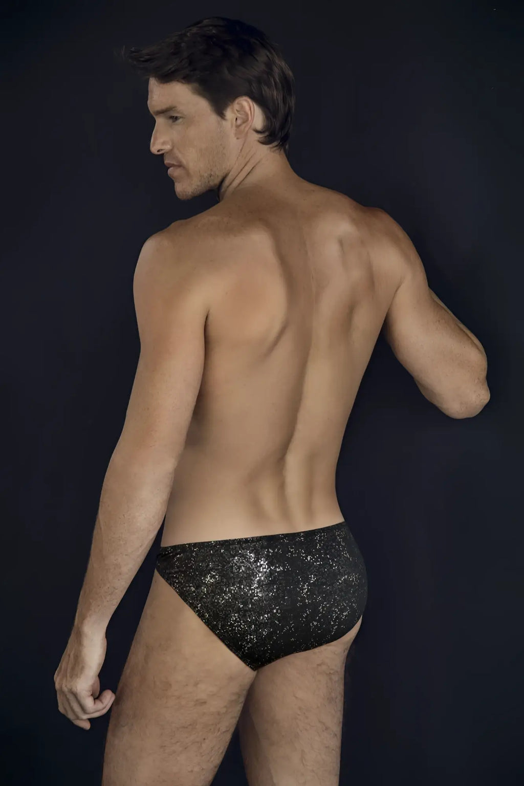 Black sequined swim trunks clever 2040 luxe briefs in black featuring glossy sequin fabric for stylish swimwear use