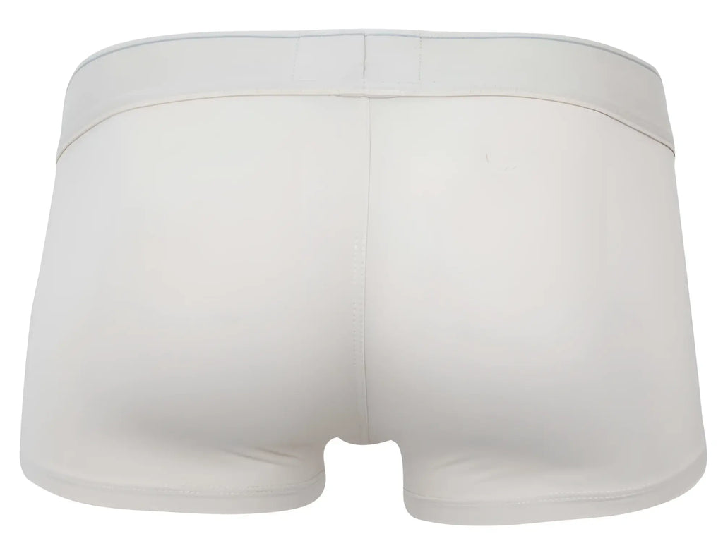 Beige clever 2042 mendoza trunks white cotton briefs with smooth seamless design and elastic waistband front view