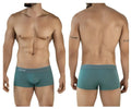 Teal green clever 2042 Mendoza trunks with a white waistband and black brand name lettering for comfortable wear