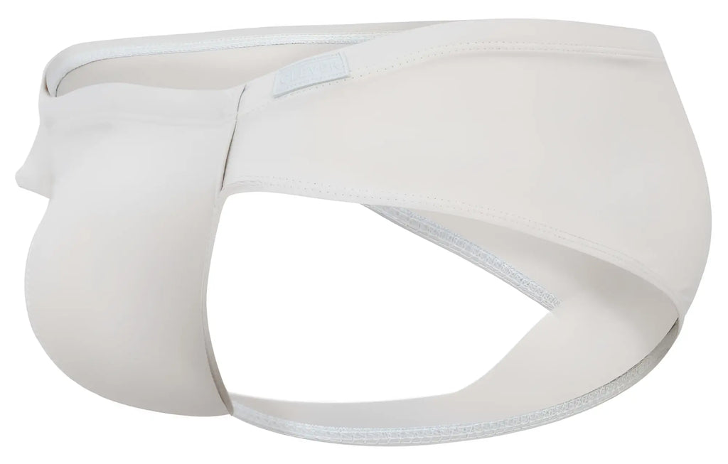 Beige clever 2043 mendoza briefs made of white cotton with sleek minimalist design and subtle stitching along edges