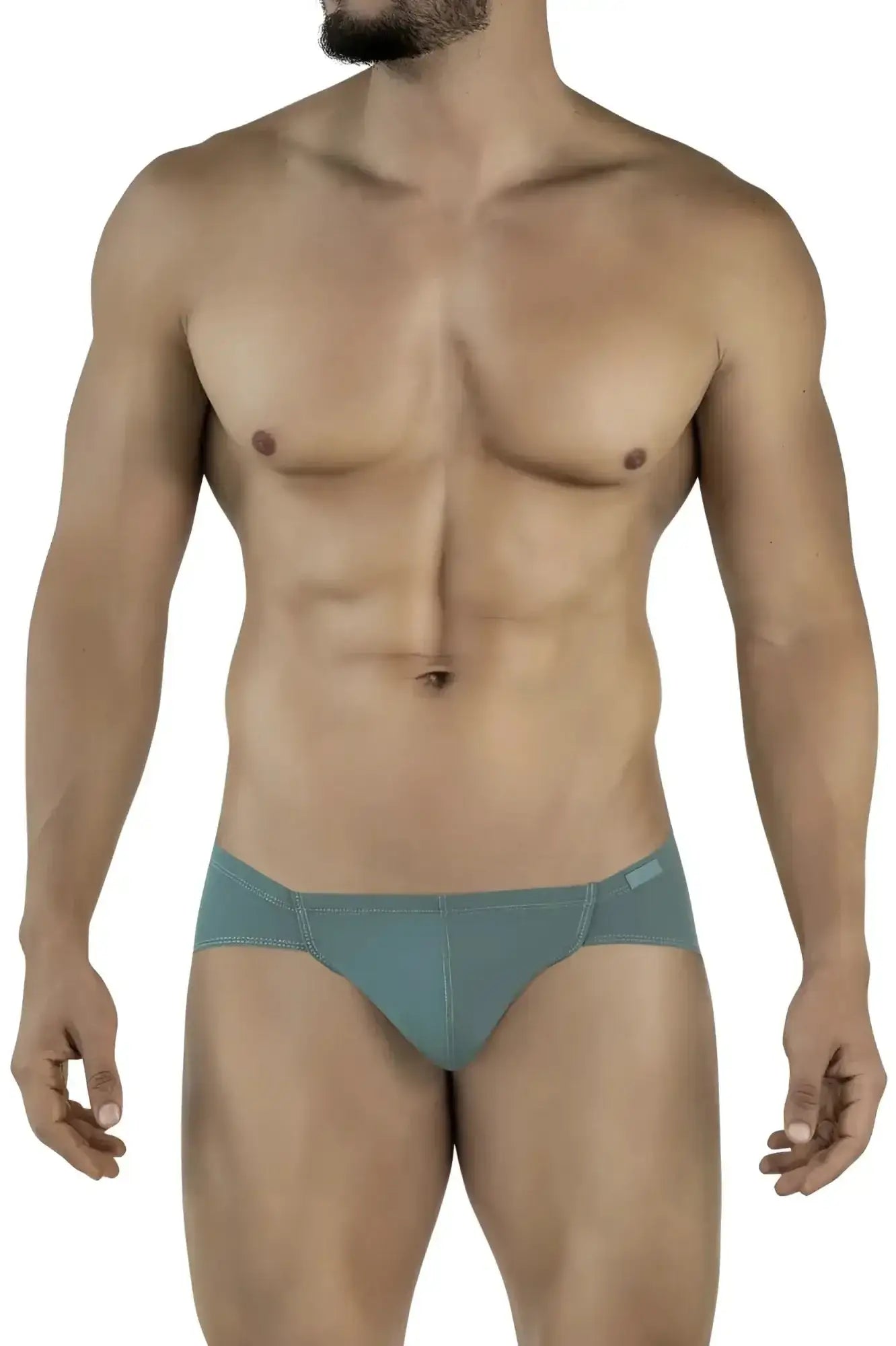 Teal-colored clever 2043 Mendoza briefs with smooth fabric and subtle stitching details in a form-fitting design