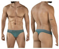 Teal clever 2044 mendoza thongs with a subtle white stripe on waistband showing the back side of the briefs