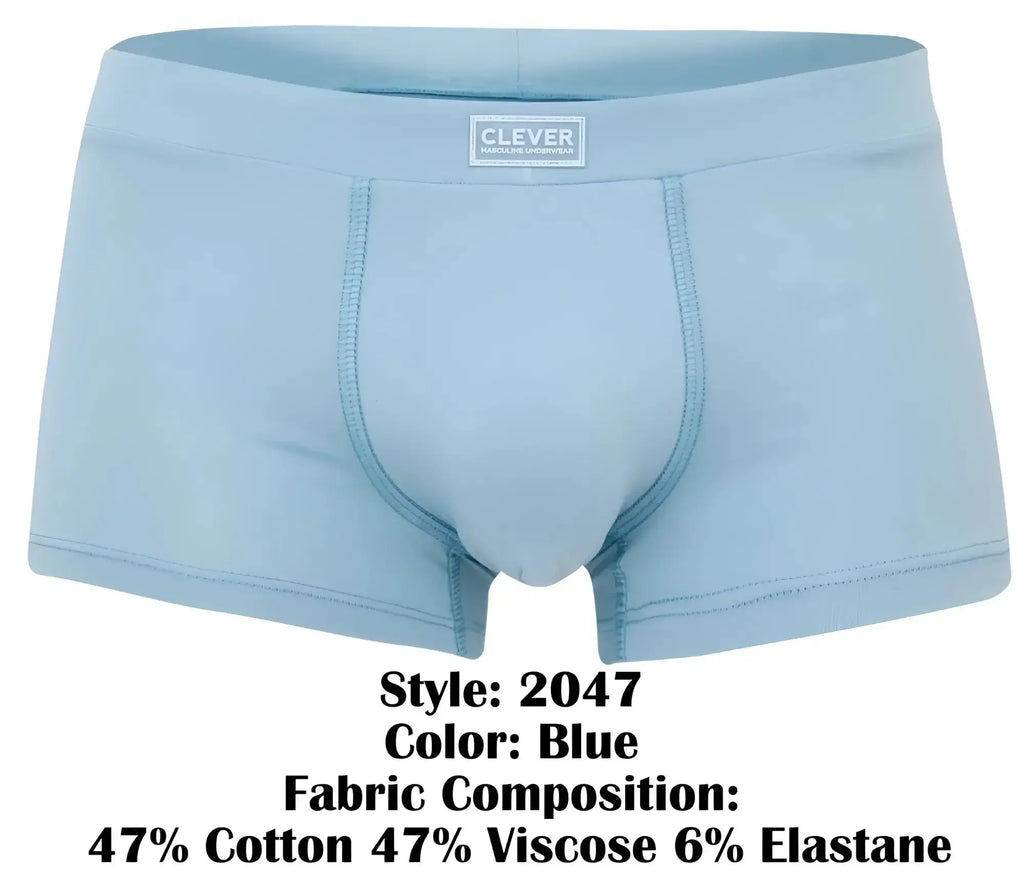 Light blue clever 2047 cordoba trunks made of soft cotton and viscose blend with elastic for comfort