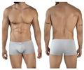 Light gray clever 2047 cordoba trunks men’s briefs with subtle elastic waistband and small brand tag at the front