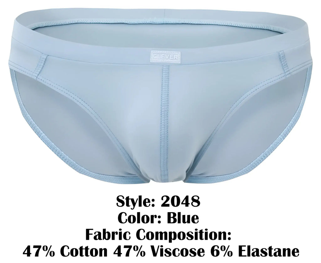 Light blue Clever 2048 Cordoba briefs made of 47 percent cotton 47 percent viscose and 6 percent elastane for men
