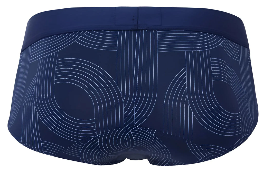 Navy briefs clever 2055 in dark blue with a subtle white geometric line pattern for comfortable everyday wear