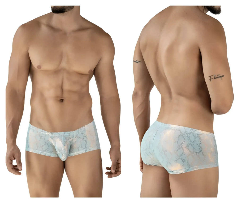 Light blue lace men’s briefs with a subtle pattern clever 2061 diamond trunks color blue