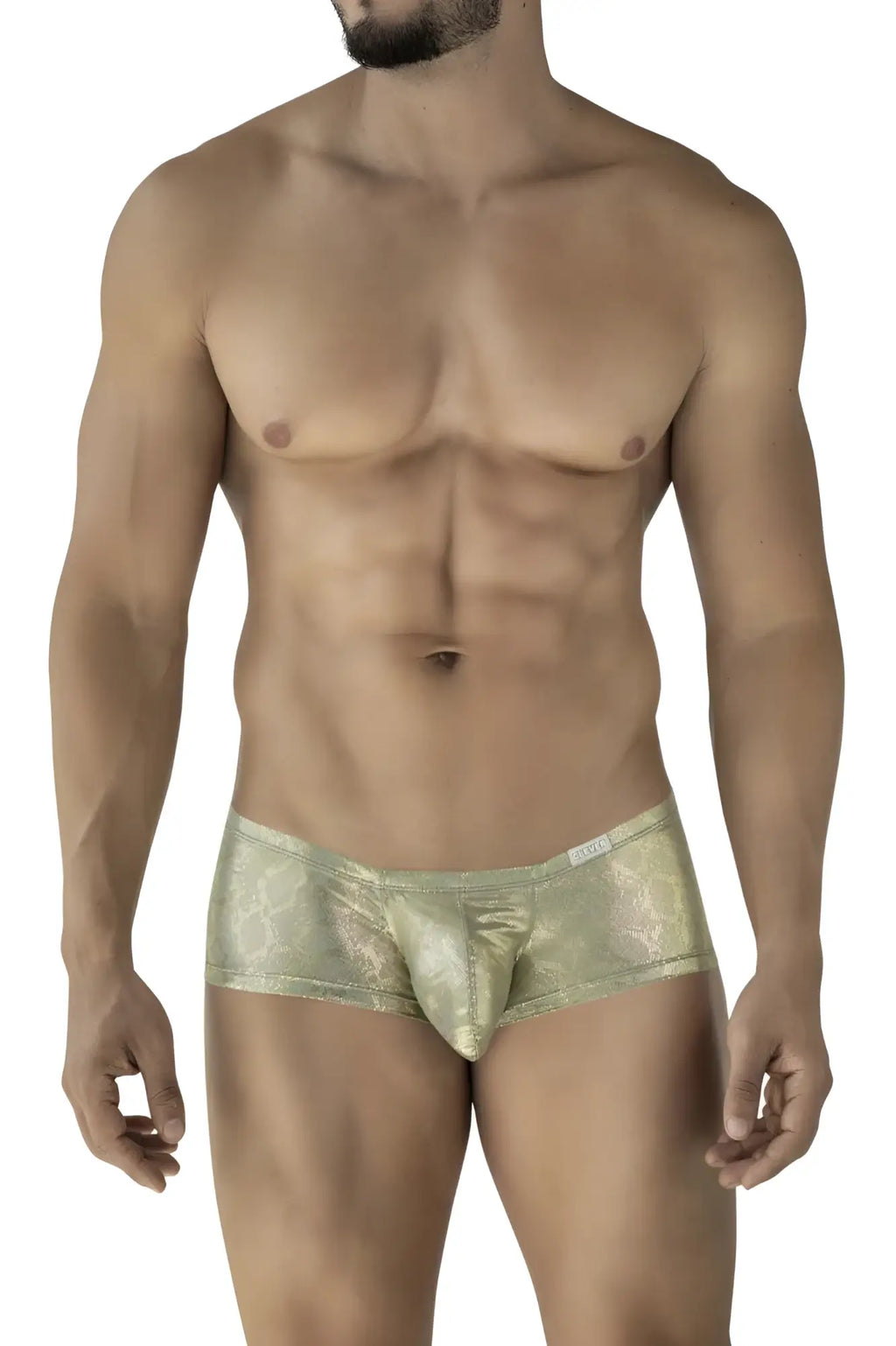 Gold metallic patterned briefs clever 2061 diamond trunks in gold with a shiny textured design for stylish wear