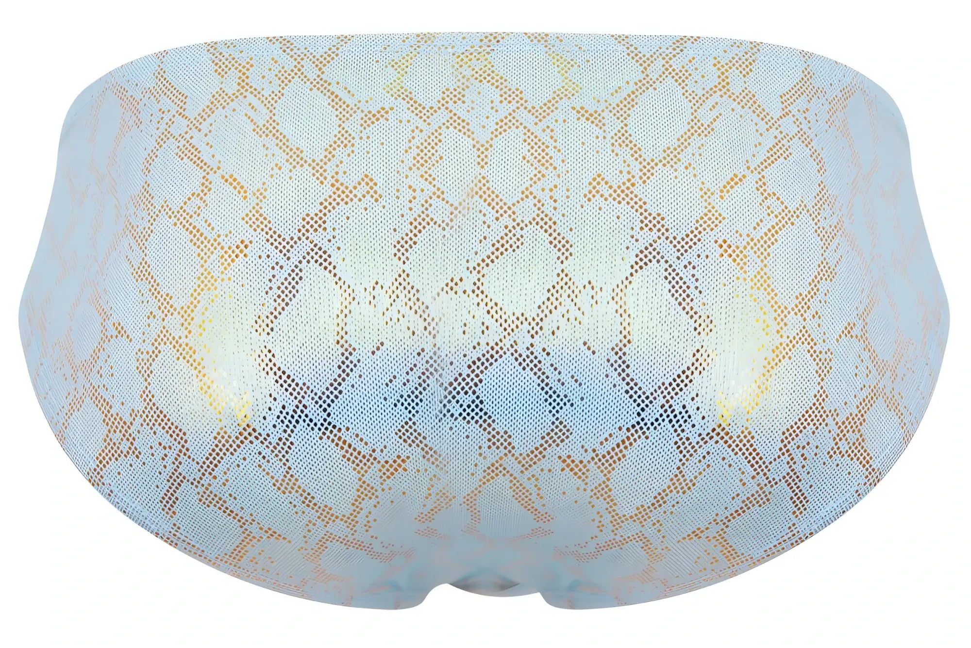Light blue and gold snakeskin-patterned mesh swim trunks clever 2062 diamond briefs color blue