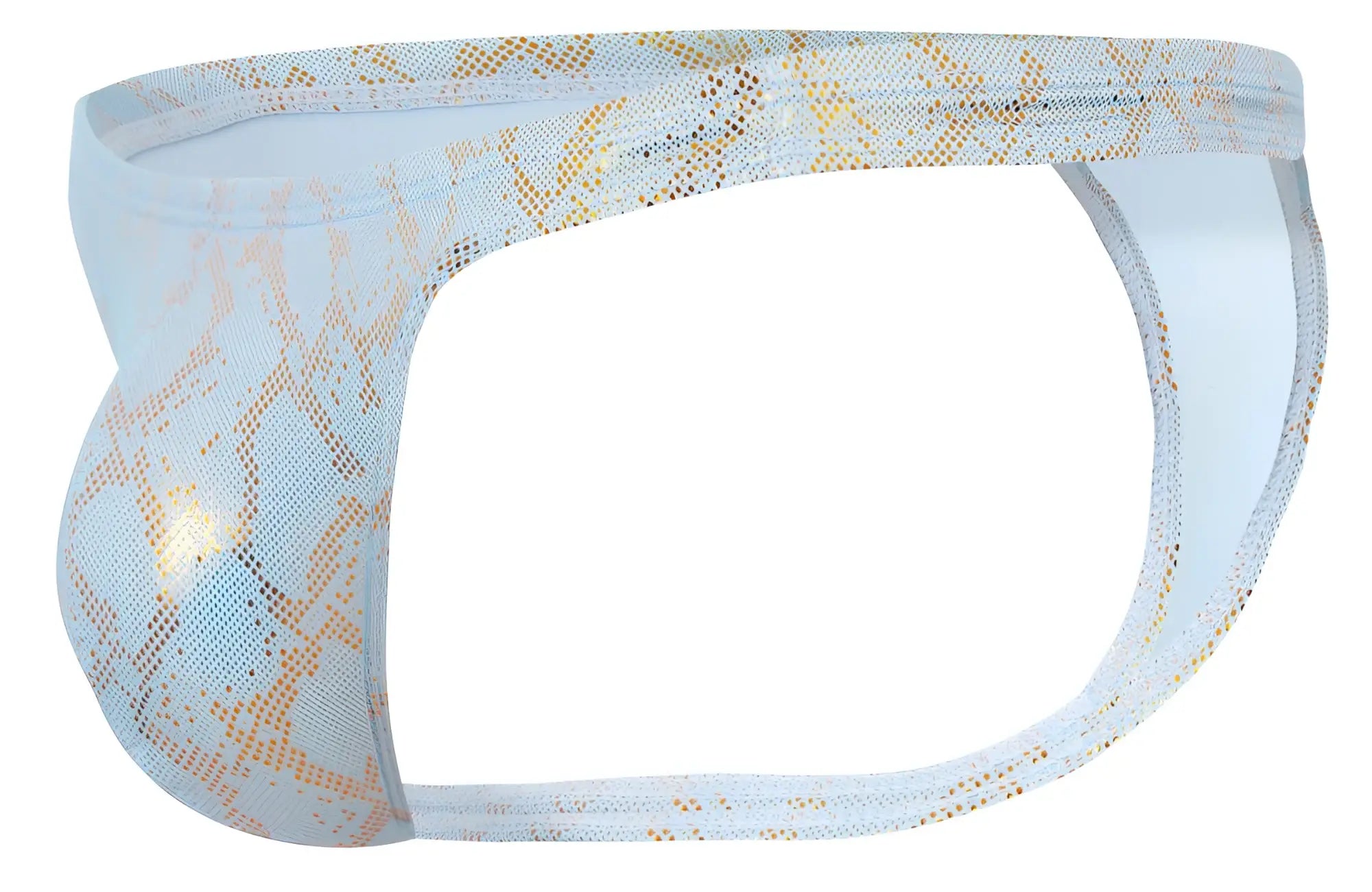 Light blue and gold snake-print mesh briefs clever 2063 diamond thongs providing stylish breathable comfort