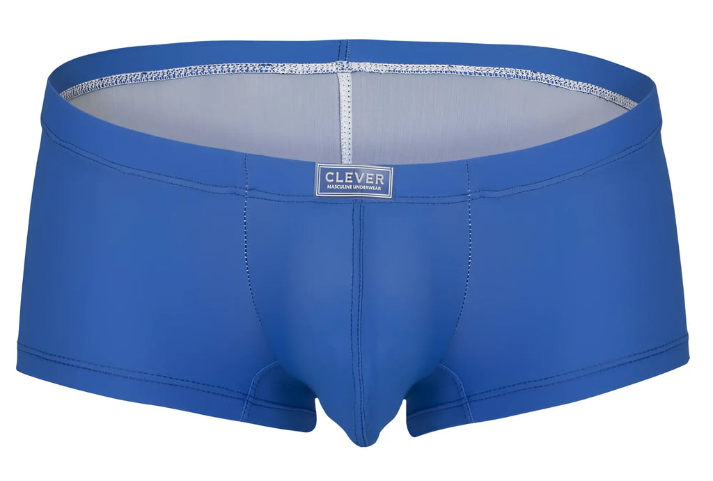 Blue clever men’s briefs with smooth form fitting design and gray interior lining from clever 229946 7pk trunks multi-colored