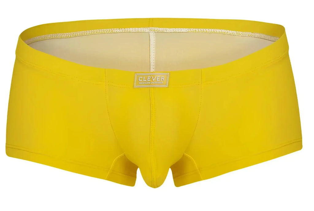 Bright yellow clever 229946 7pk trunks with supportive contoured design and beige interior lining