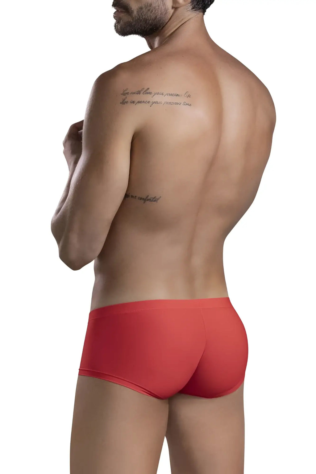 Red men’s briefs from clever 229946 7pk trunks in multi-colored soft breathable fabric for everyday comfort