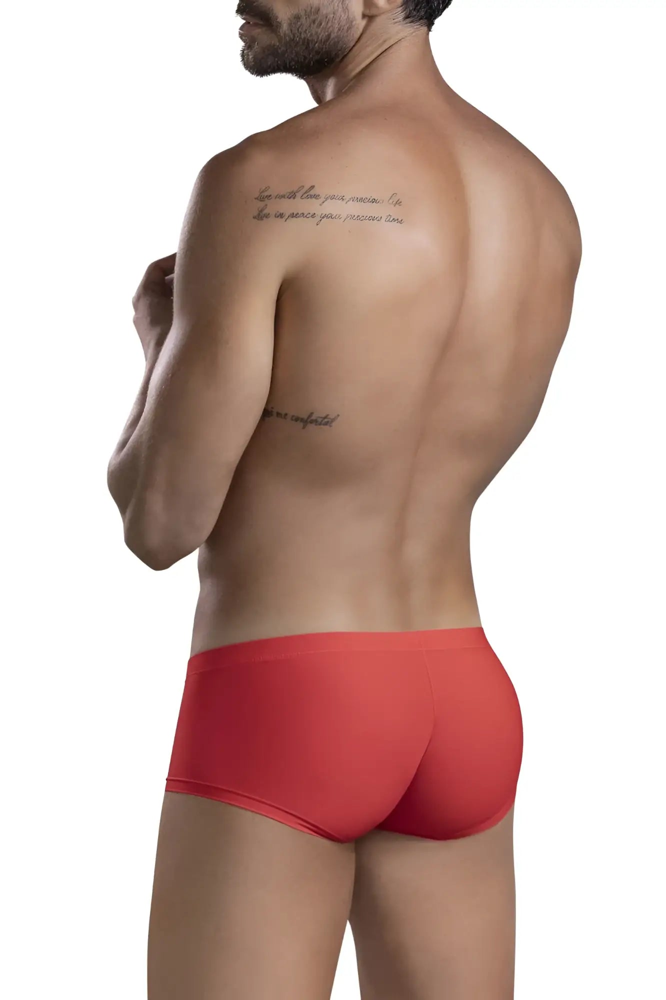 Red men’s briefs from clever 229946 7pk trunks in multi-colored soft breathable fabric for everyday comfort