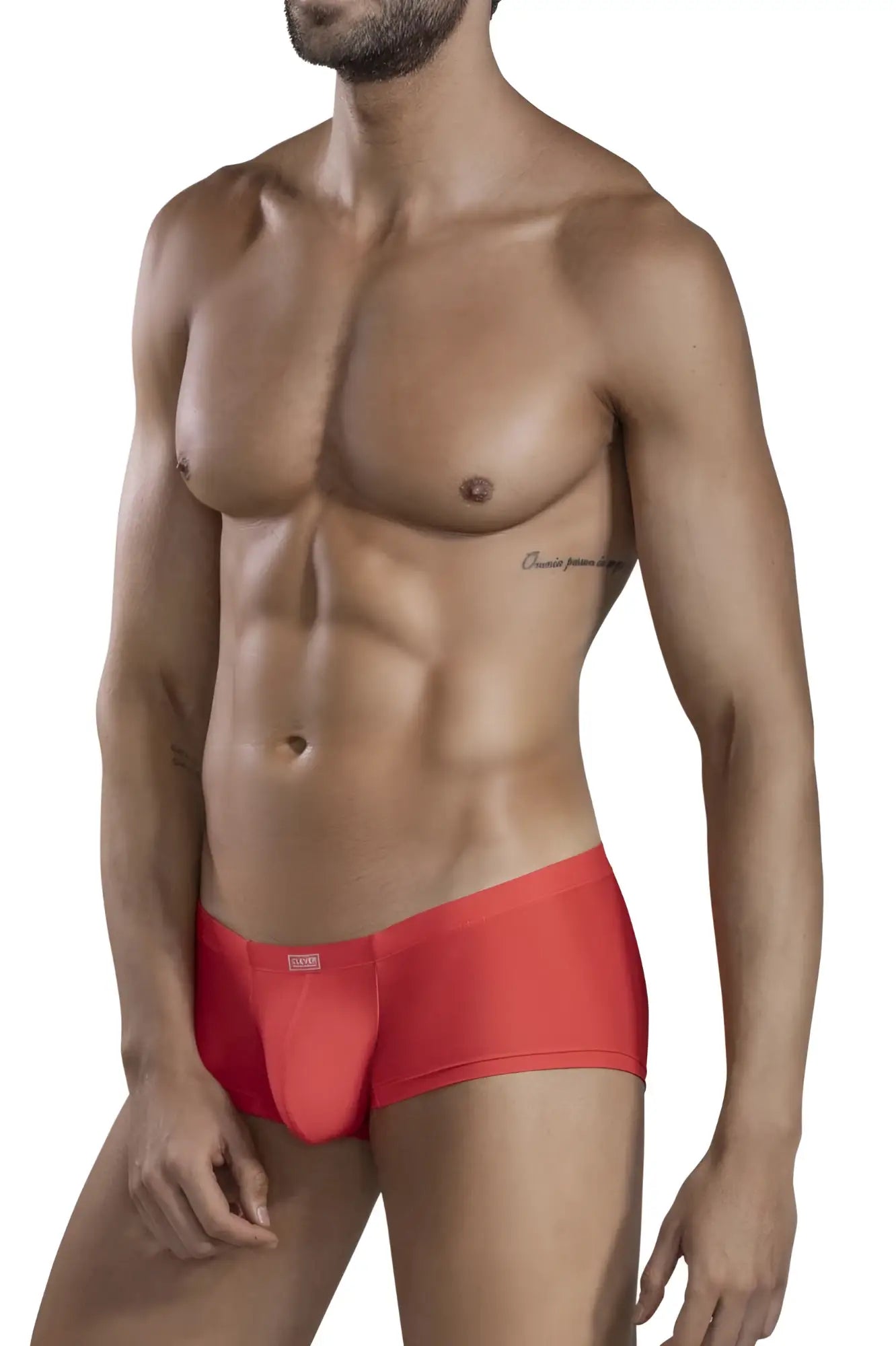 Red men’s clever 229946 7pk trunks snug fit briefs with small logo on waistband multicolored design