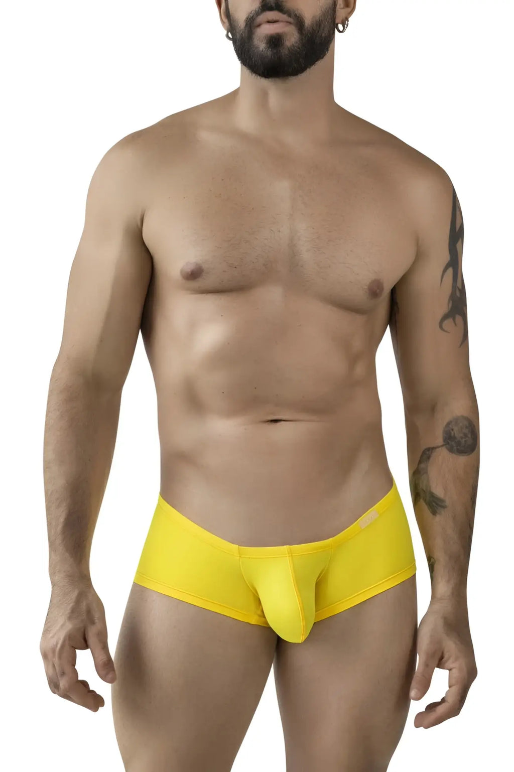 Bright yellow seamless form-fitting men’s briefs from clever 229959 3pk australian latin trunks multi-colored set