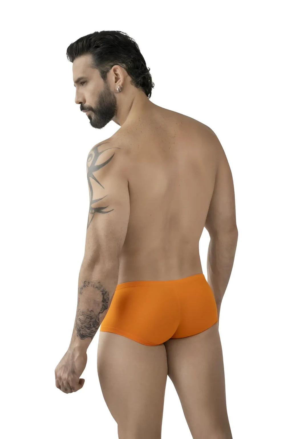 Orange briefs from clever 229959 3pk australian latin trunks in multi-colored breathable fabric for active wear