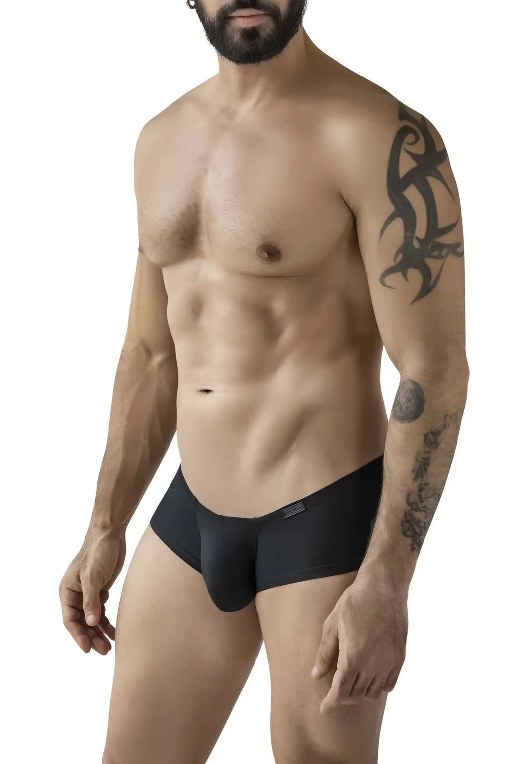 Black men’s briefs clever 229960 3pk australian latin trunks multi-colored with smooth form-fitting design
